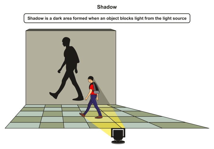 how shadows work light and human